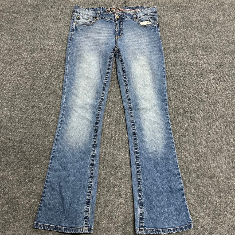 Rue21 Jeans Womens Size 13/14 Blue Regular Fit Light Wash Stretch Denim Casual